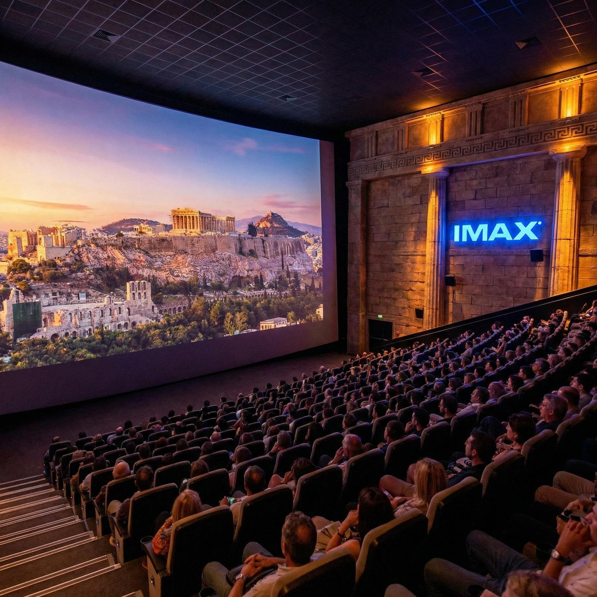 Athens IMAX interior Greek-themed