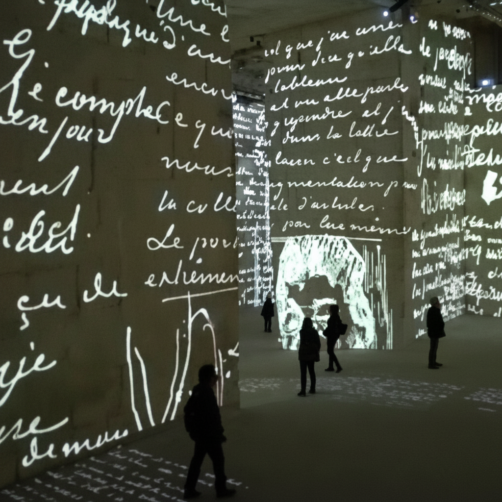 Immersive script projection gallery